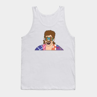 80s mullet and moustache dude wearing  skiing sunglasses Tank Top